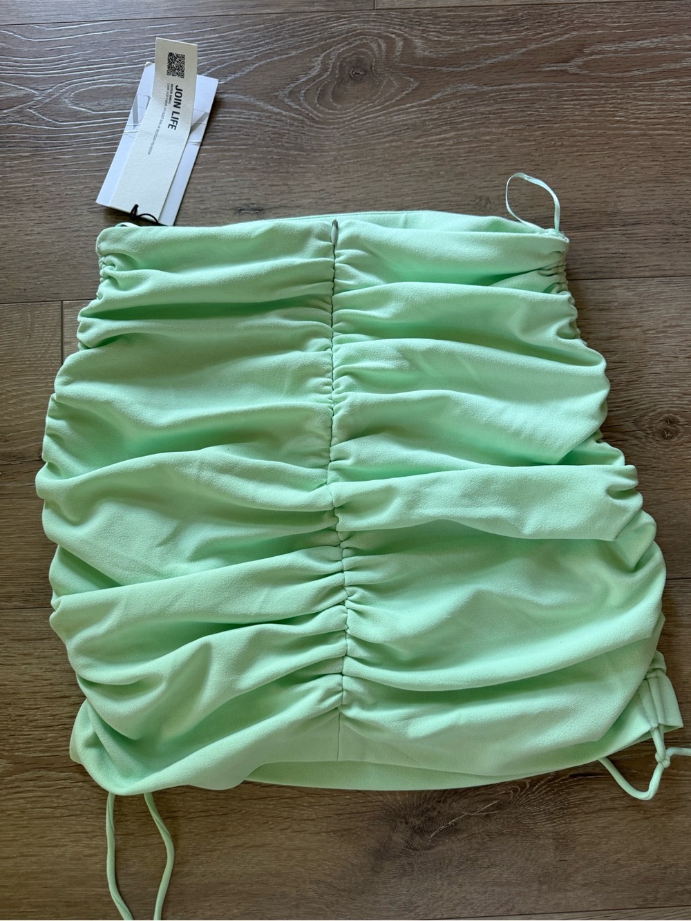Zara NWT Ruched Drawstring Mini Skirt - Picture 8 of 9